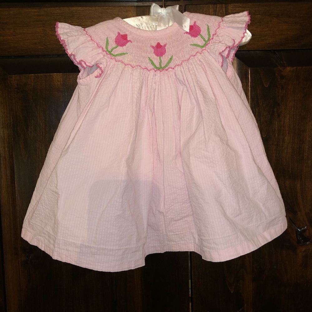 Classic Whimsy smocked tulip dress